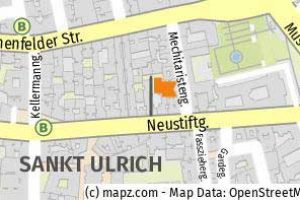 Kartenausschnitt BCN Durcklösungen | Copyhsop-Wien, 1070 Wien, Neustiftgasse 12 |(c) www.mapz.com · Download site for road maps und city maps · Downloadportal für Stadtpläne und Landkarten